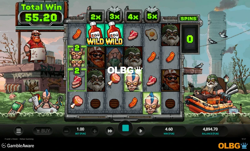 Frank’s Diner slot Last Stand Free Spins feature screenshot