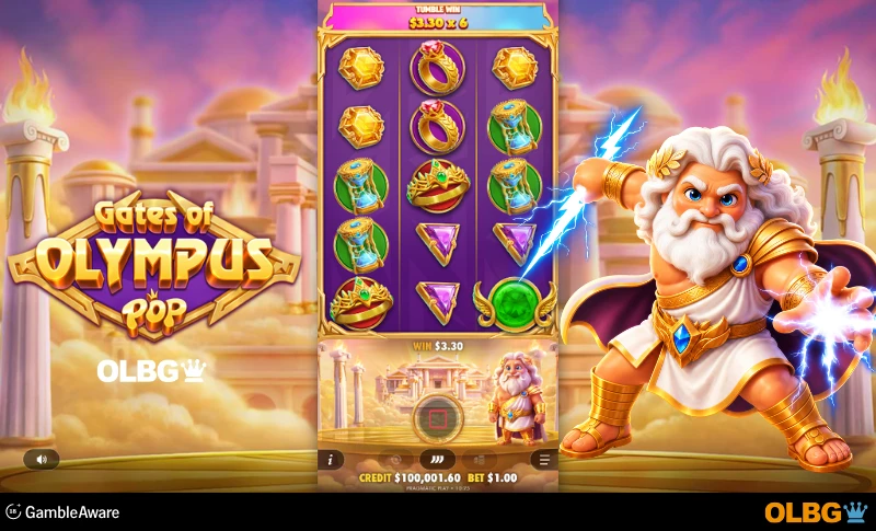 Gates of Olympus POP slot gameplay screenshot