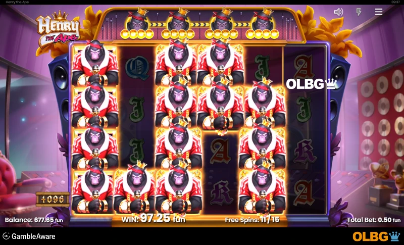 Henry the Ape slot Free Spins feature screenshot