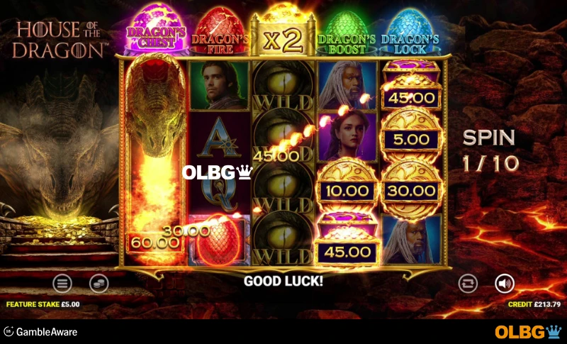 House of the Dragon slot Dance of the Dragons Spins feature screenshot