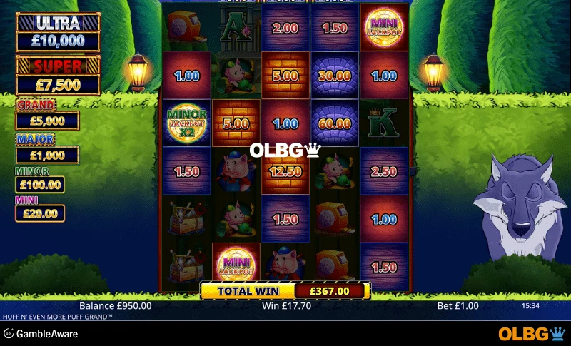 Huff N’ Even More Puff Grand slot Super Mega Mansions feature screenshot