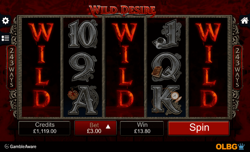 Immortal Romance slot game Wild Desire feature screenshot