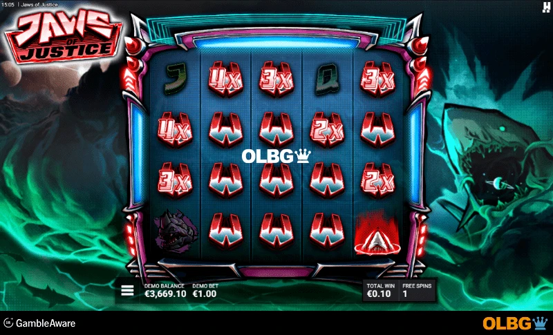 Jaws of Justice slot Chompocalypse feature screenshot