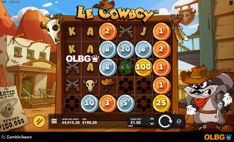 Le Cowboy slot Revolver Reveals feature