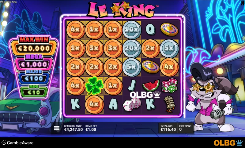 Le King slot Jackpot of Gold feature screenshot
