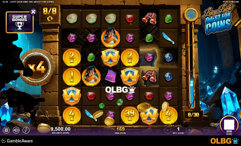 Lucy Luck and the Quest for Coins slot Free Spins Bonus feature screenshot
