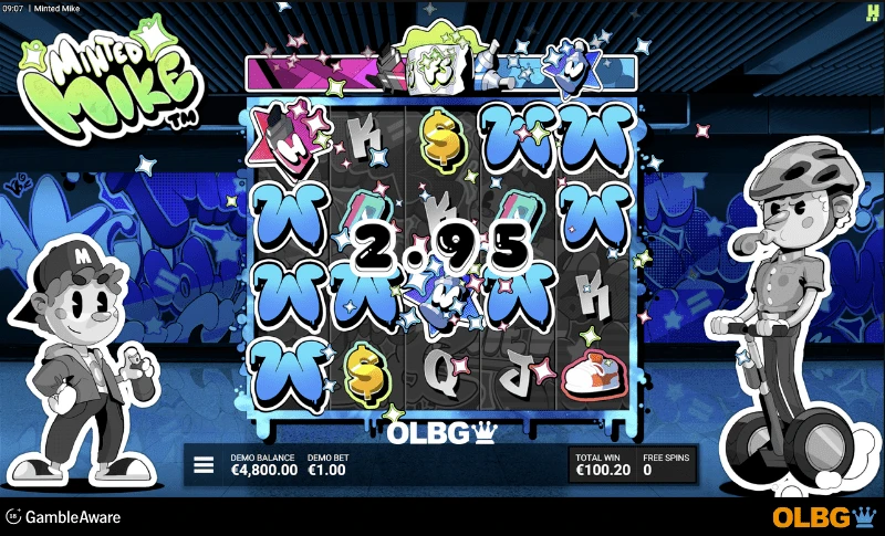 Minted Mike slot Ink the City Free Spins feature screenshot