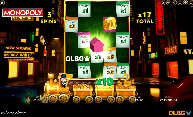 Monopoly Money Line slot Free Spins feature screenshot