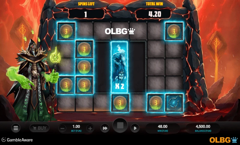 Necromancer’s Gate slot Chaos Spins feature screenshot