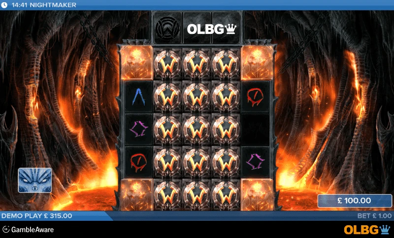 Nightmaker slot Beast Spins feature screenshot