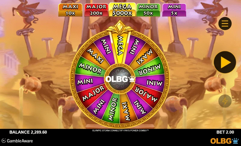 Olympus Storm slot Jackpot Wheel screenshot