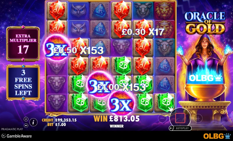 Oracle of Gold slot Free Spins feature screenshot