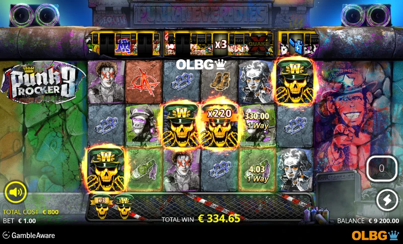 Punk Rocker 3 slot Mauerfall Spins feature screenshot