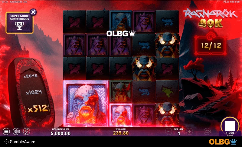 Ragnarok 40k slot Free Spins Bonus feature screenshot