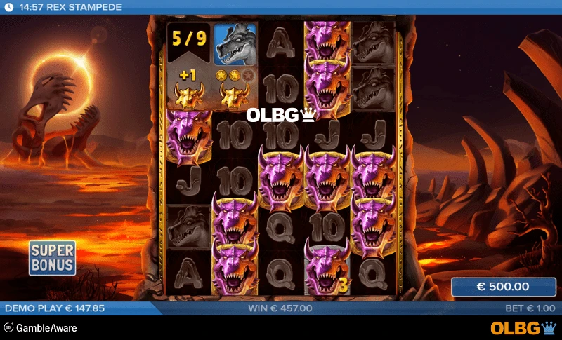 Rex Stampede slot Free Spins feature screenshot