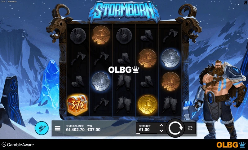Stormborn slot Thunder Respins feature screenshot