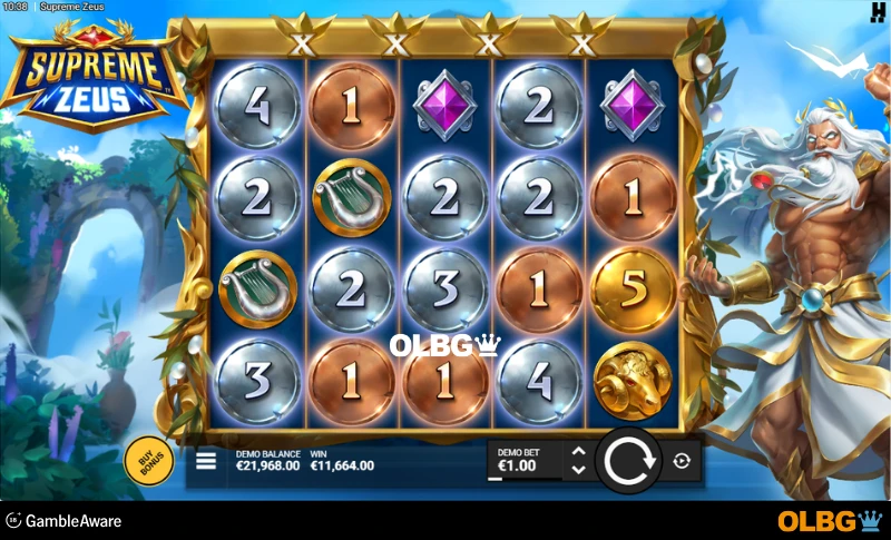 Supreme Zeus slot CoinWays win screenshot