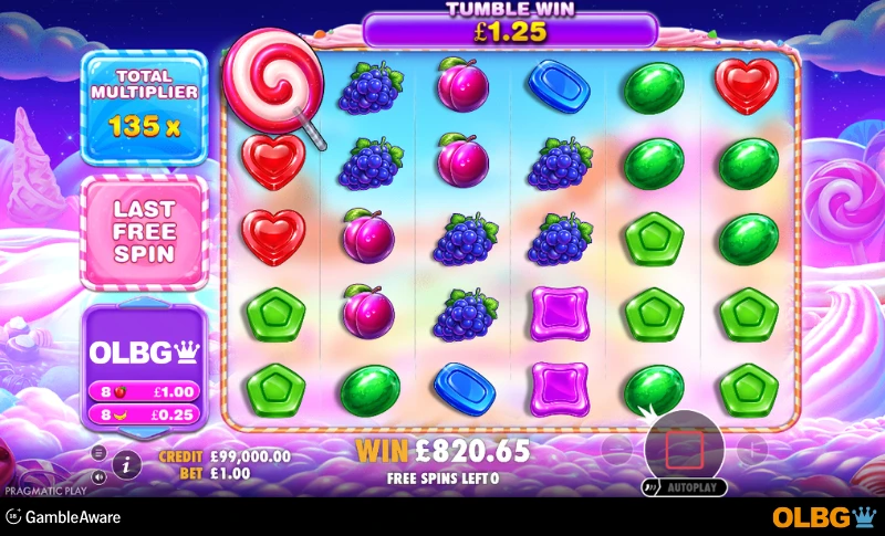 Sweet Bonanza 2500 slot Free Spins feature screenshot