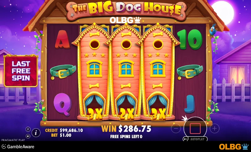 The Big Dog House slot Biggie Ghost Out Free Spins feature screenshot