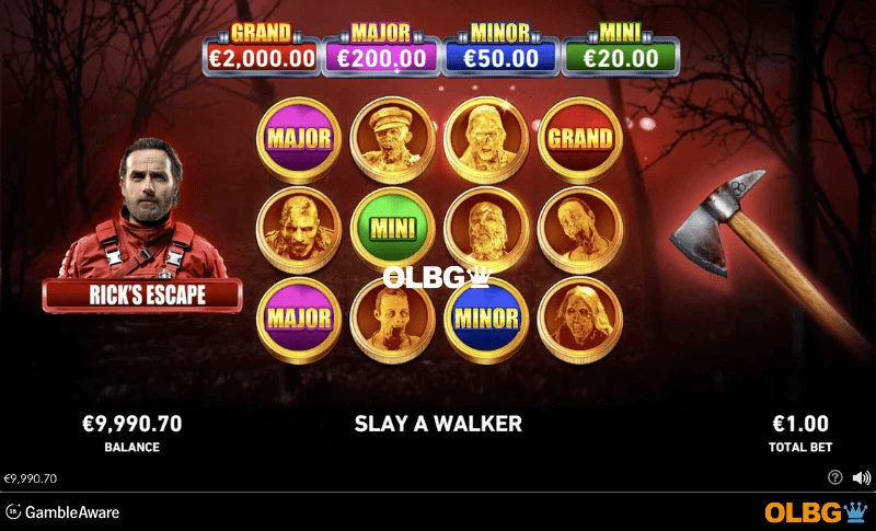 The Walking Dead: The Ones Who Live slot Rick's Escape feature screenshot