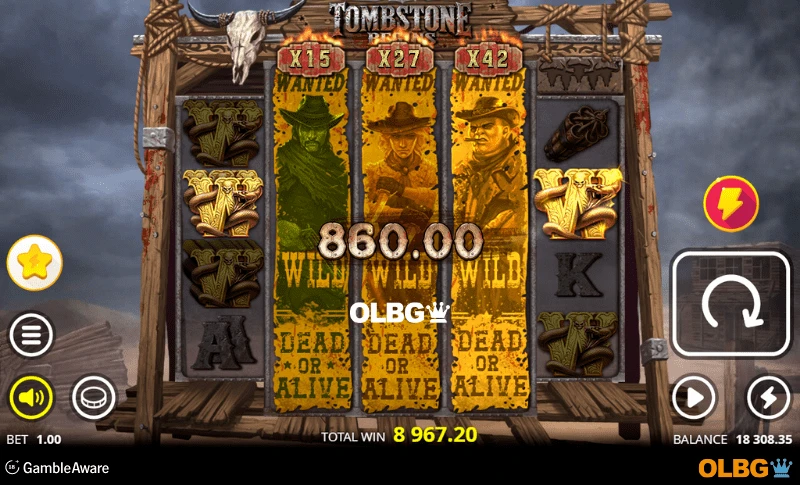 Tombstone Begins slot Revolvers screenshot