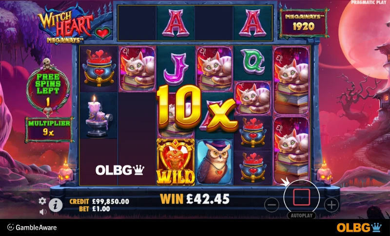 Witch Heart Megaways slot Free Spins feature screenshot
