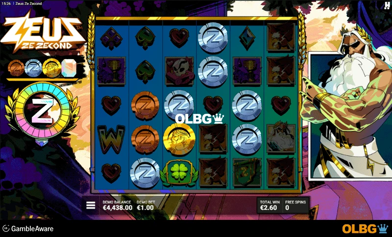 Zeus Ze Zecond slot Godly Ascension Free Spins feature screenshot