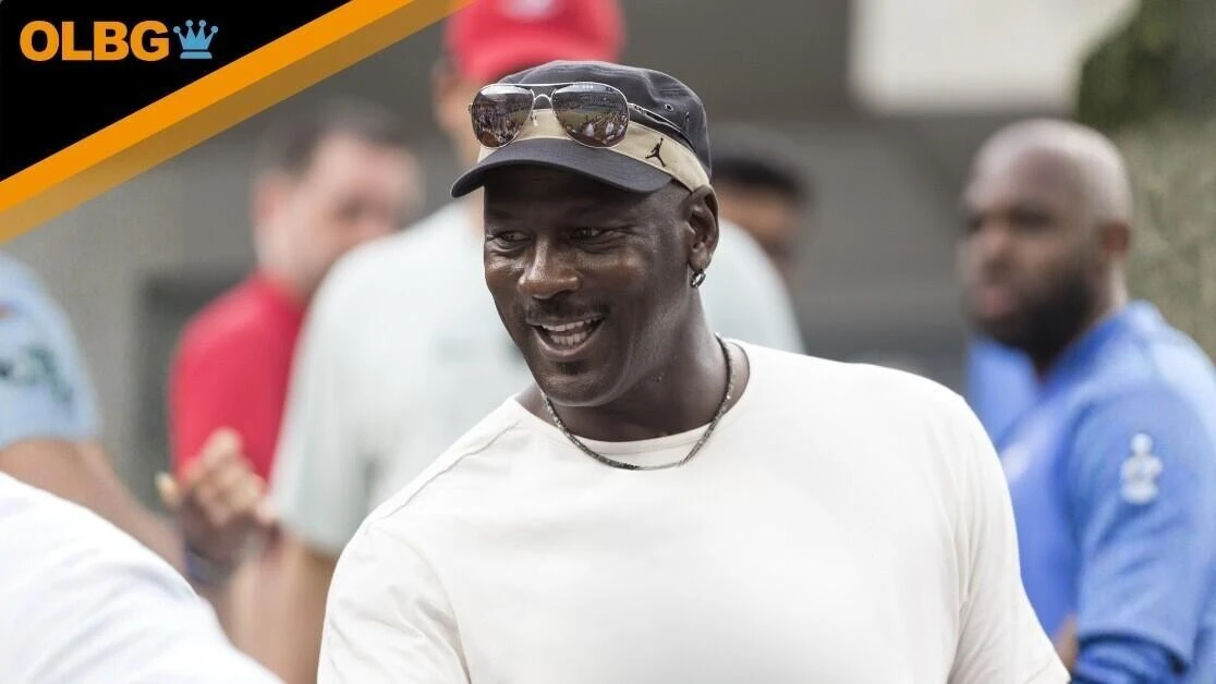 NEW YORK, NY - SEPTEMBER 6, 2014: Michael Jordan attends semifinal match Marin Cilic of Croatia & Roger Federer of Switzerland at US Open championship in Flushing Meadows USTA Tennis Center