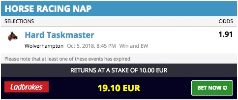 winning nap of the day racing tips